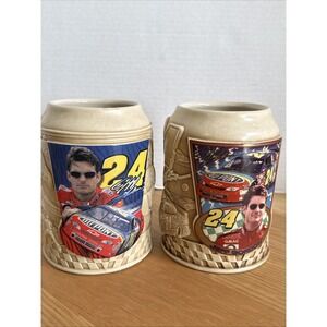 2 Jeff Gordon Nascar Cup  #24 1997 ,Mug ,Ceramic Beer Stein 18Oz